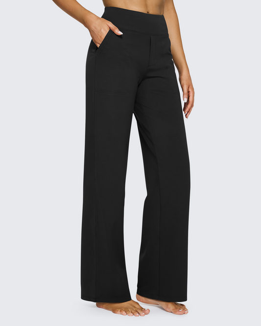 Women's Stretch High Waist Flare Pants – Casual Office Wear